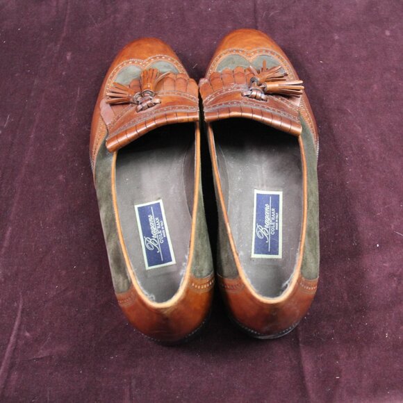 Cole Hahn Leather and Suede Tassel Loafers